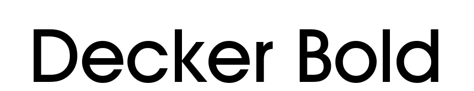 Decker Bold Font Download Free
